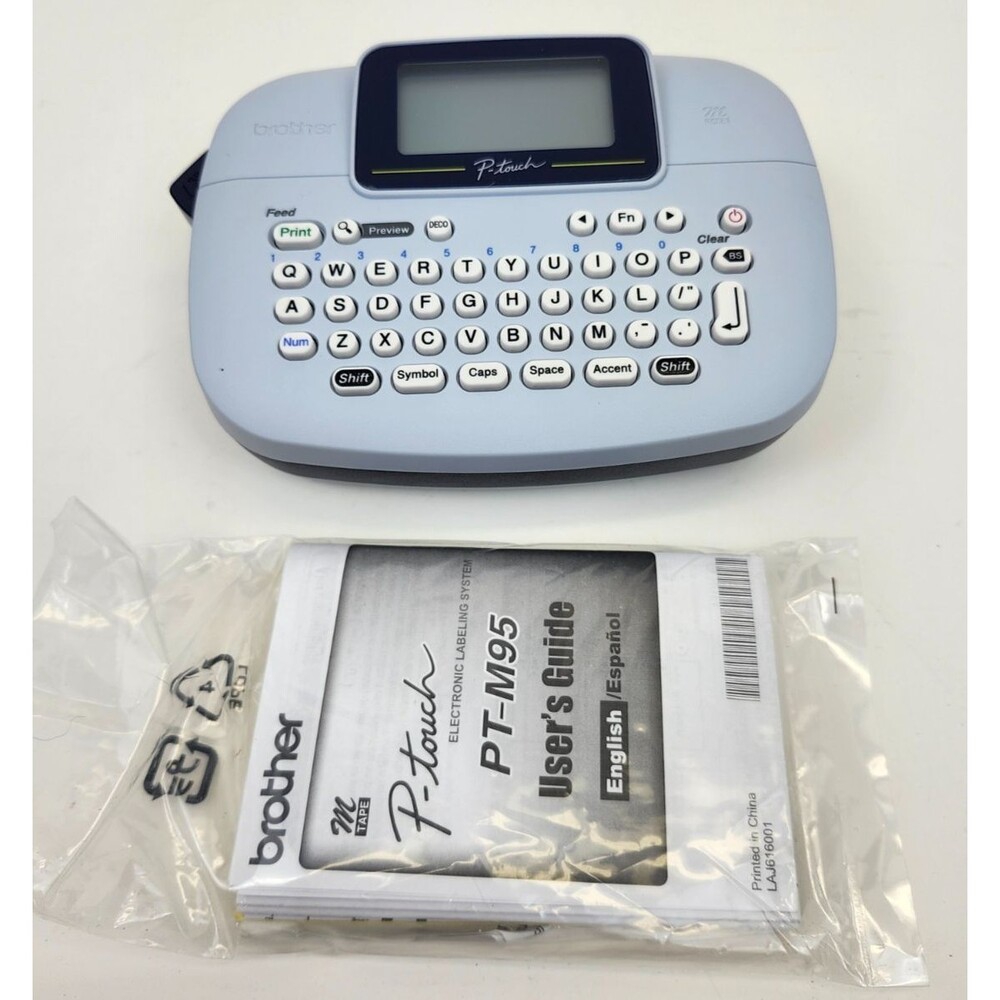 Brother P-Touch Label Maker Model PT-M95 Gray Fully Tested Works Great